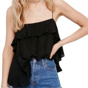 New Women’s Free People Cascades Ruffle Cami sz M